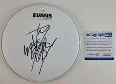 Slipknot Jay Weinberg Autographed Evans Drumhead ACOA