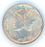 1937 Silver Mercury Dime in MS64 FSB