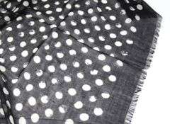 YSL Polka Dot cashmere shawl