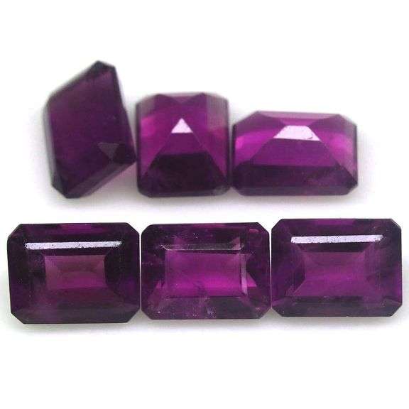 Royal purple! 10.10ct 6x8mm real Brazilian Amethyst set