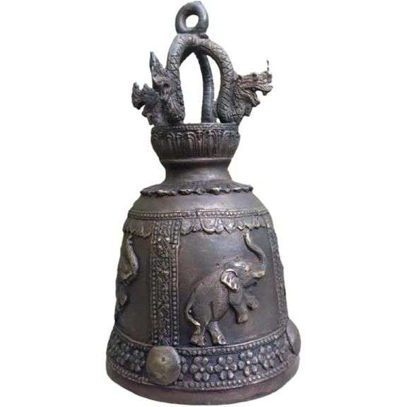 Temple Bell with Dragon, Elephant, and Naga