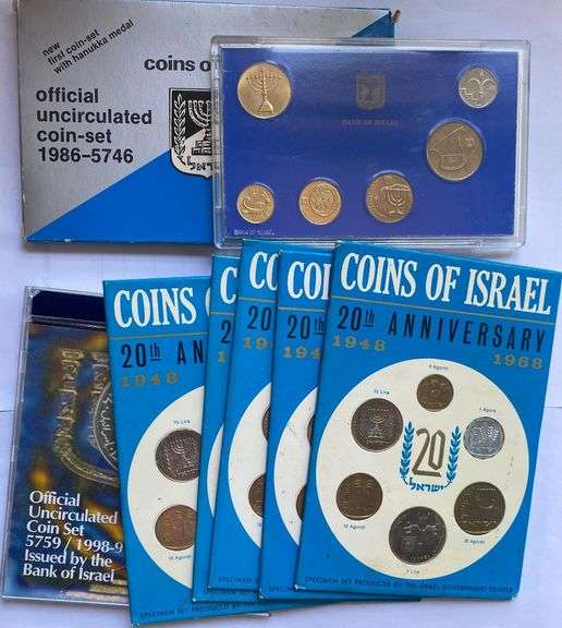 8 Various Israel Unc Sets