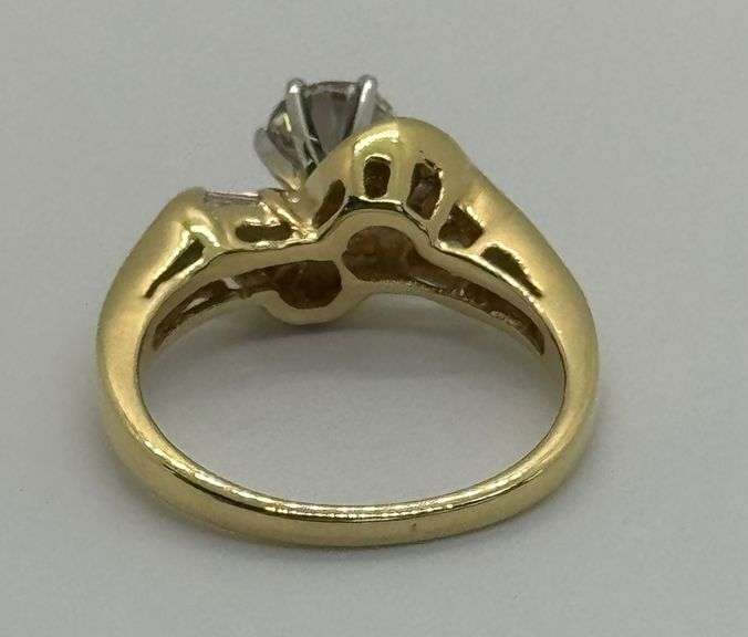 14K Yellow Gold Diamond Engagement Ring