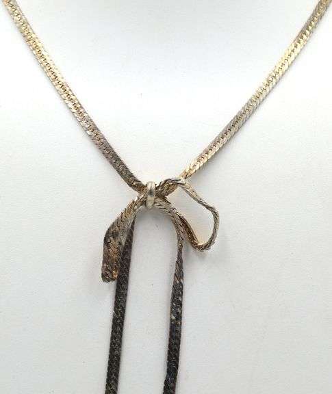 Vintage 925 sterling silver box pendant on herringbone chain necklace