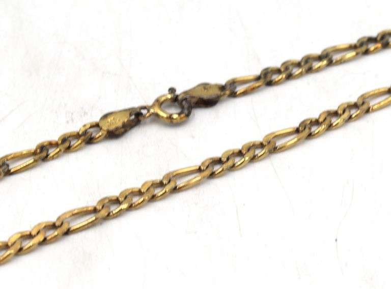 Group lot of 3 Vintage 925 sterling silver necklaces and Figaro bracelet