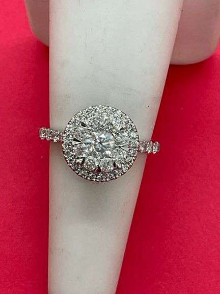 BRAND NEW CERTIFIED 14K WHITE GOLD DIAMOND RING