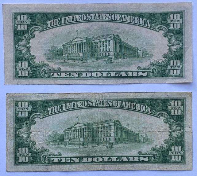 1934 A & C $10 Silver Certificates