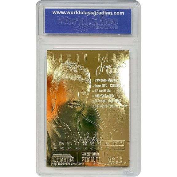 23KT Gold Card Larry Bird 1997 Boston Celtics Mint 10