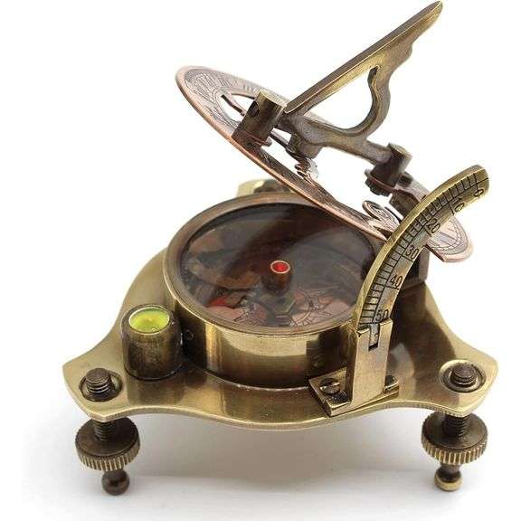 Marine London 2.5" Brass Sundial Compass