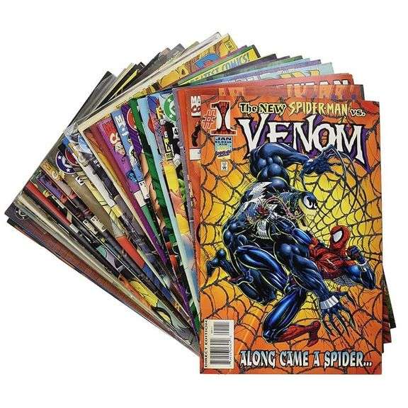 A Collection of 50 Near Mint Comic Books Marvel, DC, Etc.