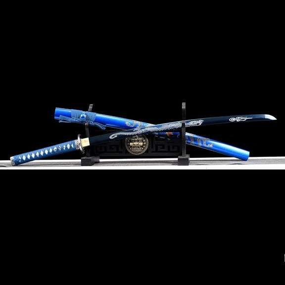 Authentic Blue Samurai Katana Sword