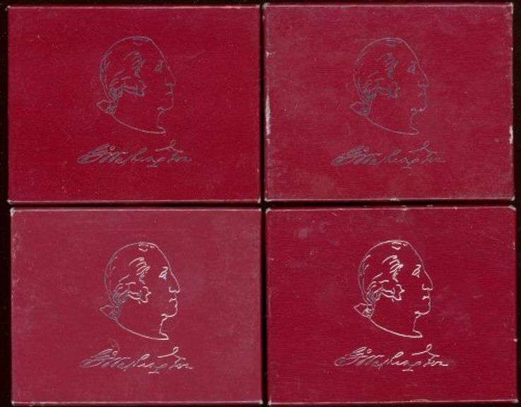 4 1982-S George Washington Proof Commemorative Half Dollars w/Box & CoA