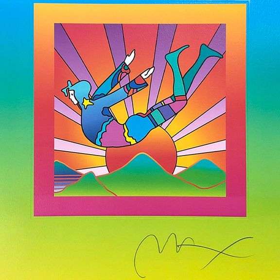Cosmic Flyer With Sun on Blends Ver II by Peter Max