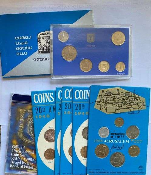 8 Various Israel Unc Sets
