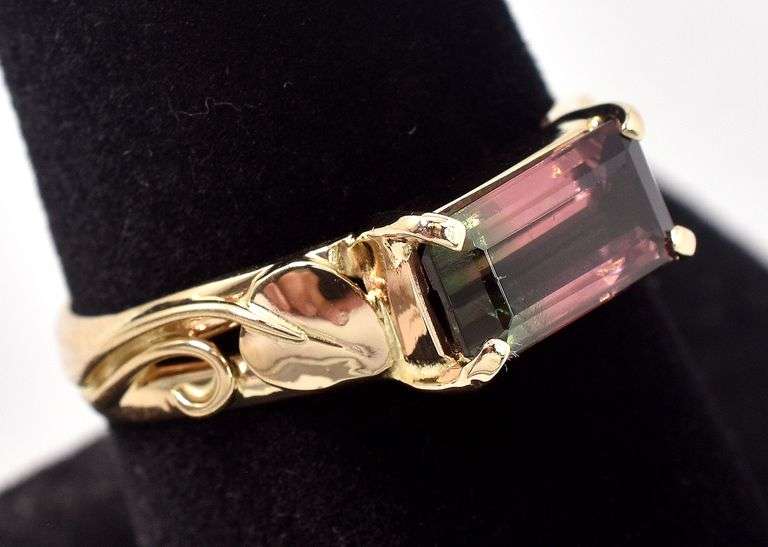 Beloved 14K Yellow Gold Water Tourmaline Gemstone Ring