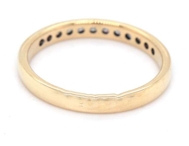10kt Yellow gold Channel set diamond band
