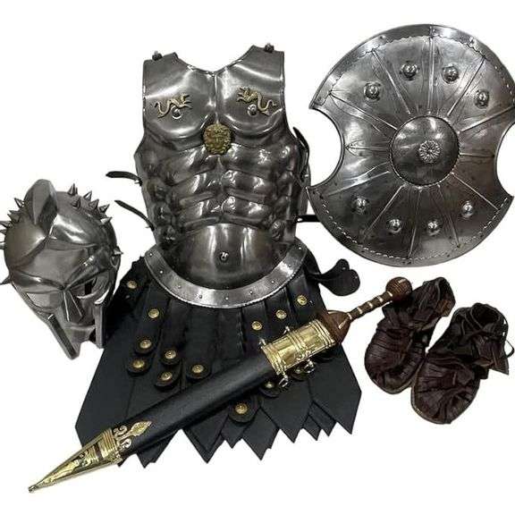 Gladiator Armor Set Cuirass, Helmet, Shield & Belt