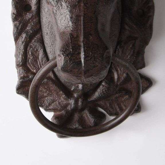 Rustic Cast Iron Horse Hammer Door Knocker