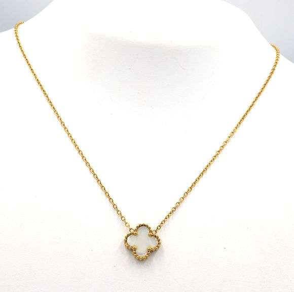 Gold plated motif pendant on chain