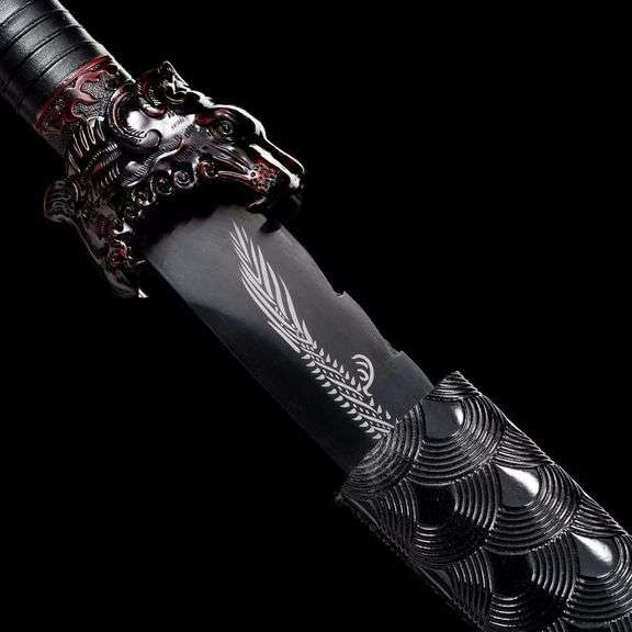Hand-Forged Tiger Head Katana Sword 42"