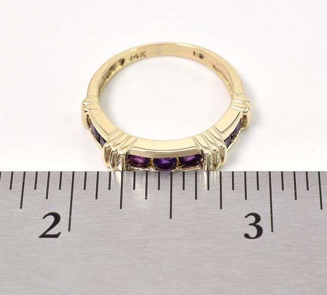 Amazing 14K Yellow Gold Amethyst Gemstone Ring