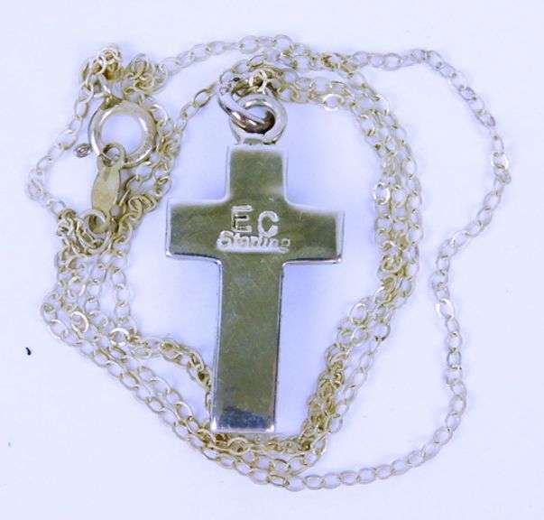Navajo Sterling Opal Cross & Chain