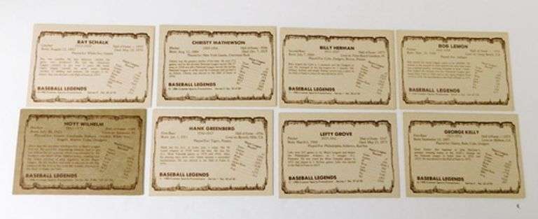 8 - 1980's Cramer Sports Productions Baseball Cards