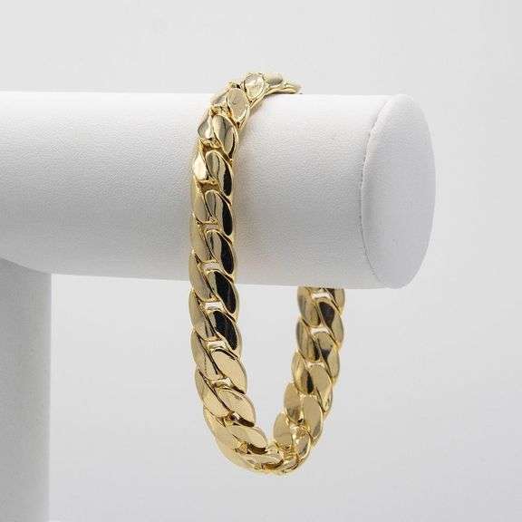 47.3 Gram 14Kt Gold Plated Italian Link Bracelet
