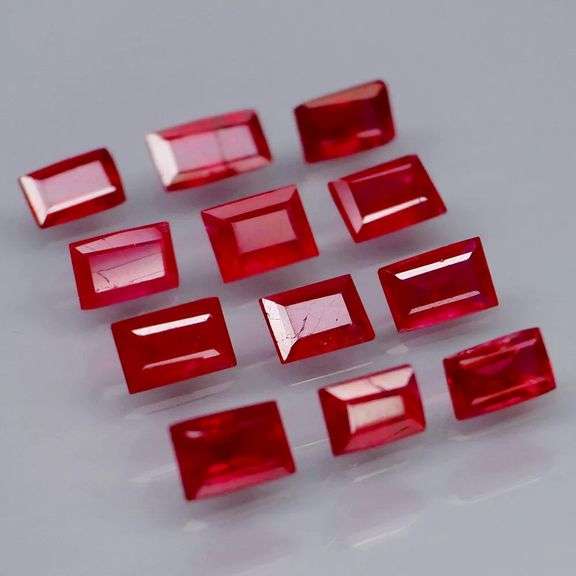 Substantial 2.05ct set of REAL blood red Rubies