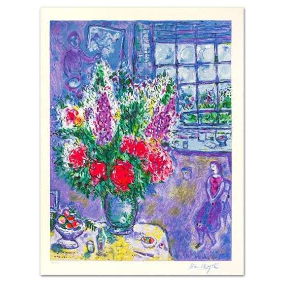 Autoportrait Avec Bouquet by Marc Chagall