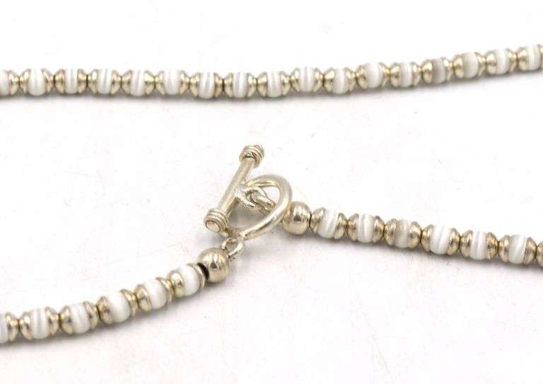 Set of Vintage 925 sterling silver necklace and matching bracelet
