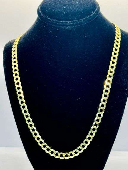 14K Yellow Gold Italian Curb Link Chain