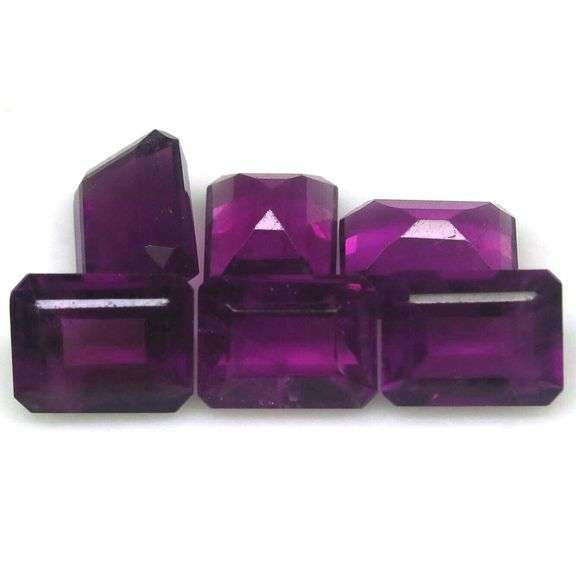 Royal purple! 10.10ct 6x8mm real Brazilian Amethyst set