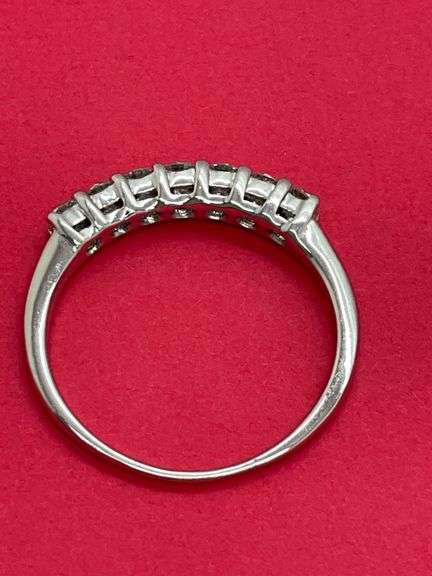LADEIS CERTIFIED 14K WHITE GOLD DIAMOND BAND