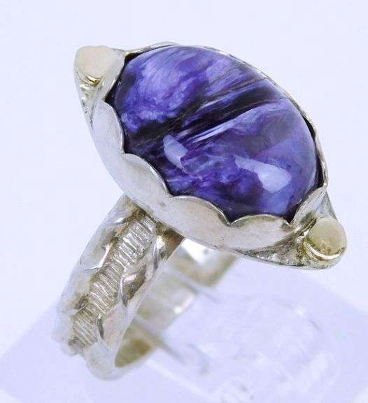 Navajo M.M. Sterling Spiny Oyster Ring, 7