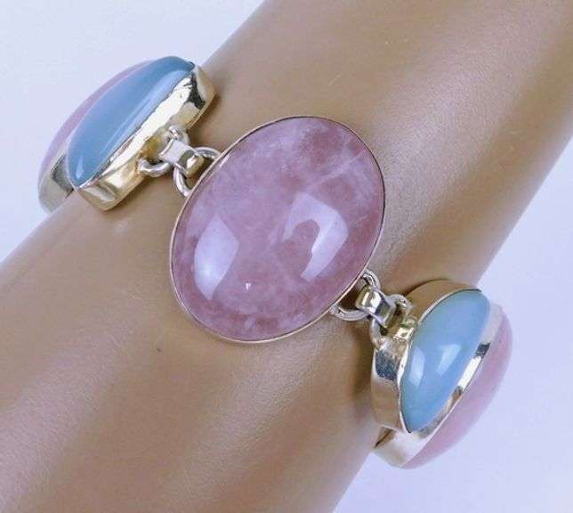 Beautiful Chunky Sterling Gemstone Bracelet