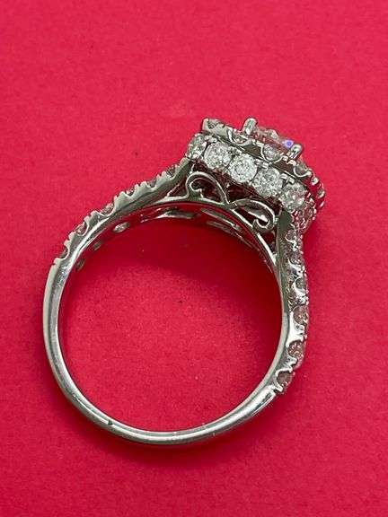 CERTIFIED BRAND NEW 14K WHITE GOLD DIAMOND RING 3.45 CARAT