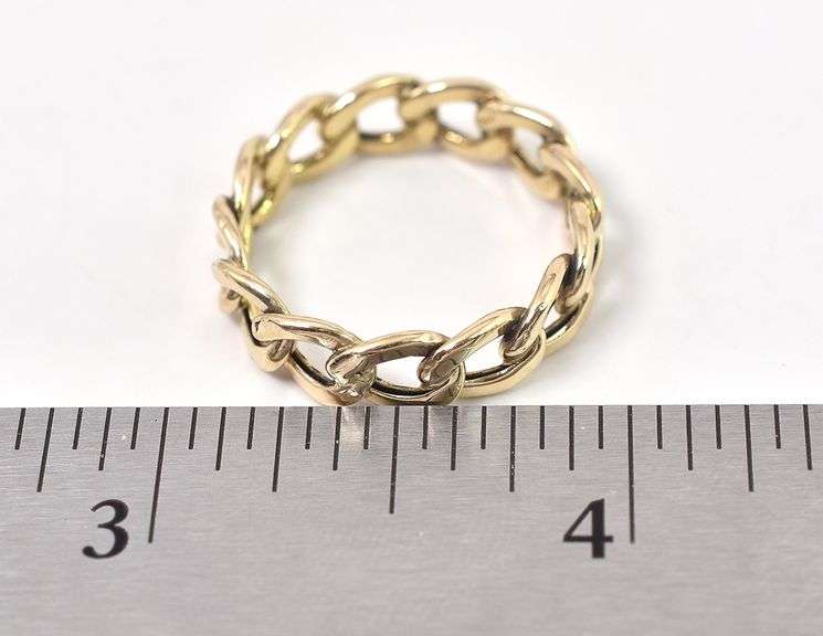 Wonderful 14K Yellow Gold Chain Ring
