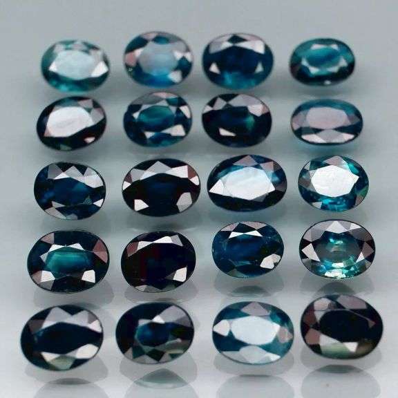 Stunning heated only 7.55ct dark blue Sapphire set
