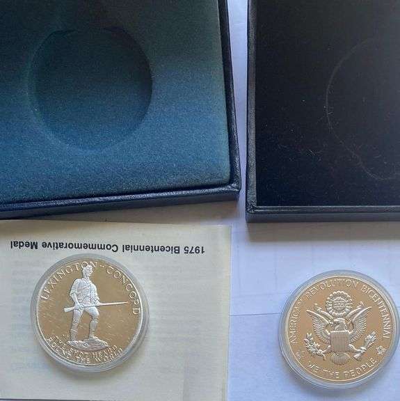 2 Silver US Bicentennial Medals
