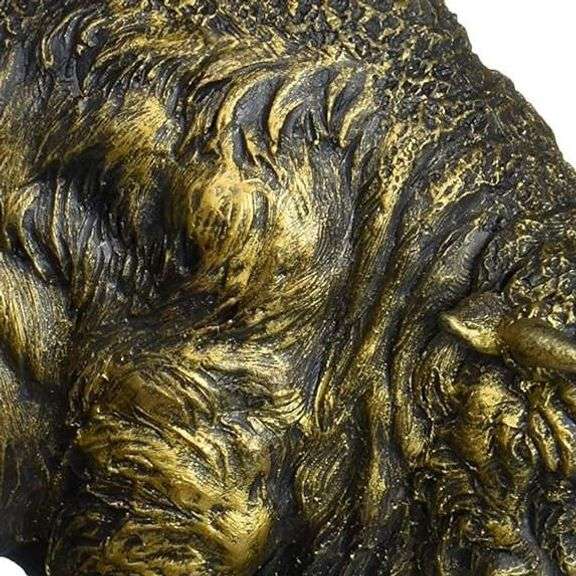 Antiqued Bronze Finish American Buffalo Statue Bison