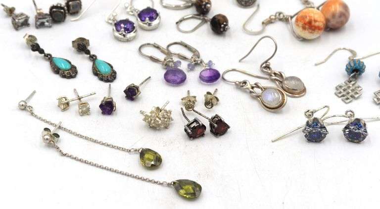Group lot of Vintage 925 sterling silver earrings