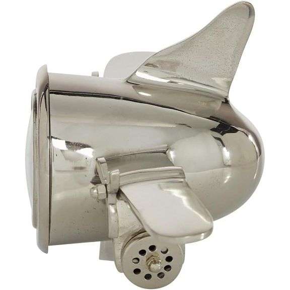 Silver Airplane Table Clock Silent Desktop Clock
