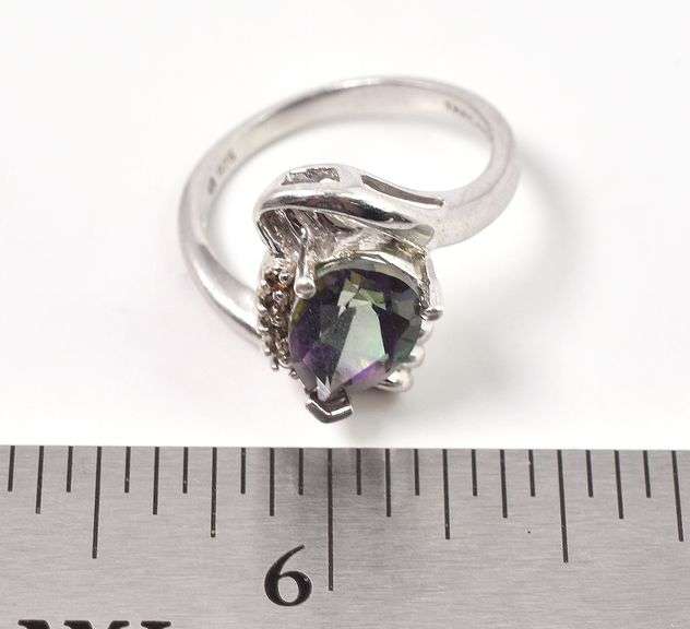 Mystic Topaz Gemstone Ring in Sterling Silver