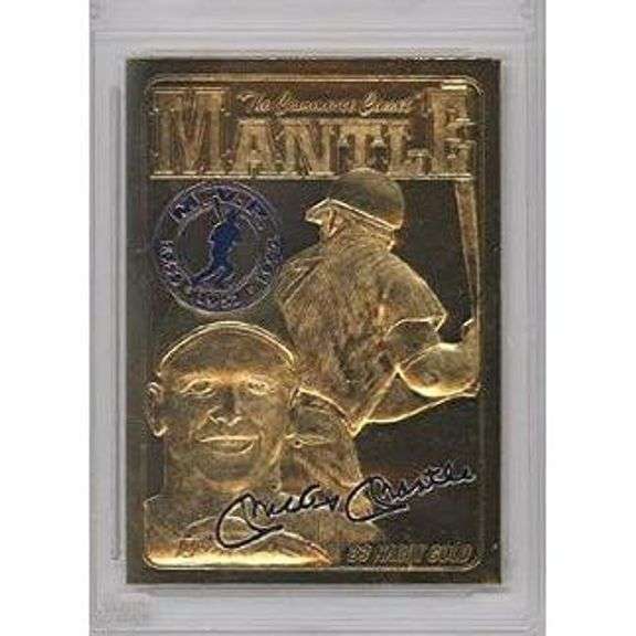 Mickey Mantle 1996 23KT Gold Sculpted Card MINT 10