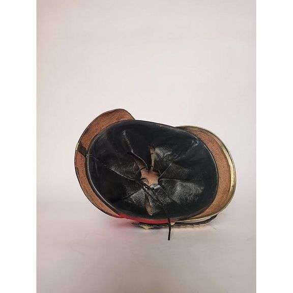 Red Leather German Pickelhaube Helmet