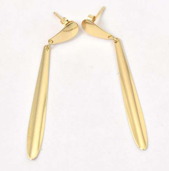 Opulent 14K Yellow Gold Dangle Earrings