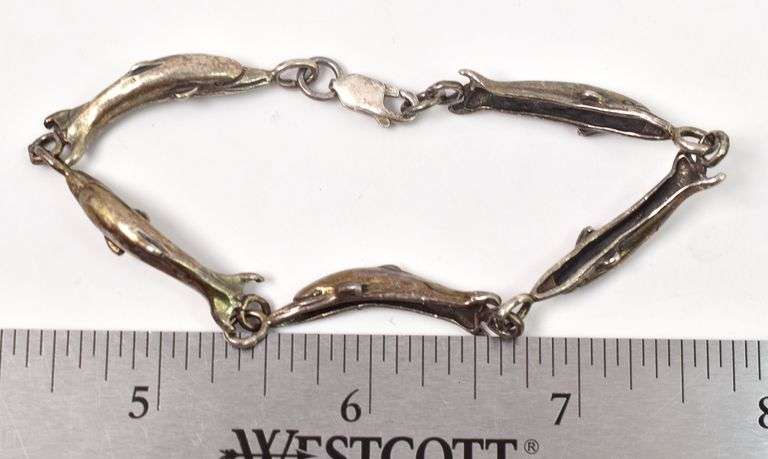 Dolphin Bracelet in Sterling Silver