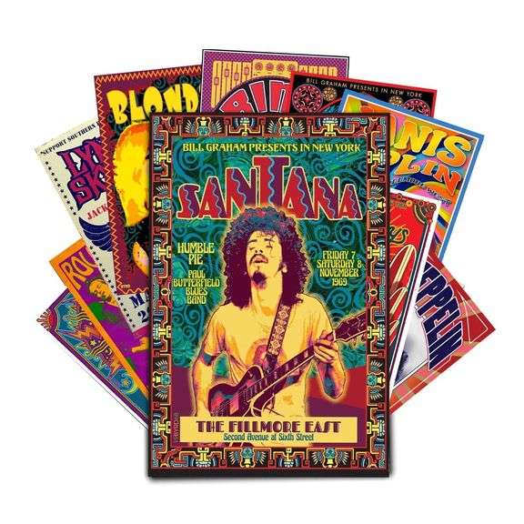 12 Vintage Rock Band Posters Retro Music Wall Art