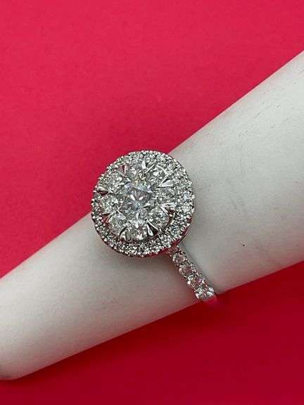 BRAND NEW CERTIFIED 14K WHITE GOLD DIAMOND RING